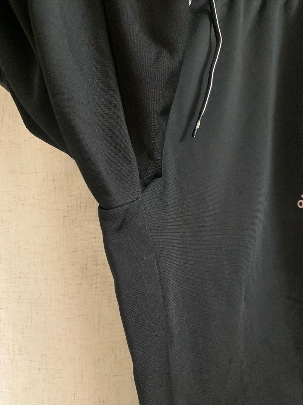 adidas Black Track Pants Light Pink Side Slash Pockets M - Picture 6 of 8